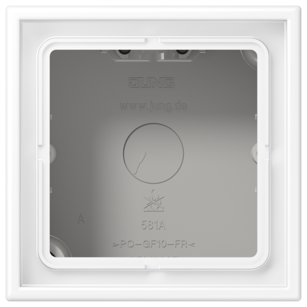 JUNG Gehäuse AP 1f Kst ws mt AP-Geh LS / LS CUBE LS 581 A WWM