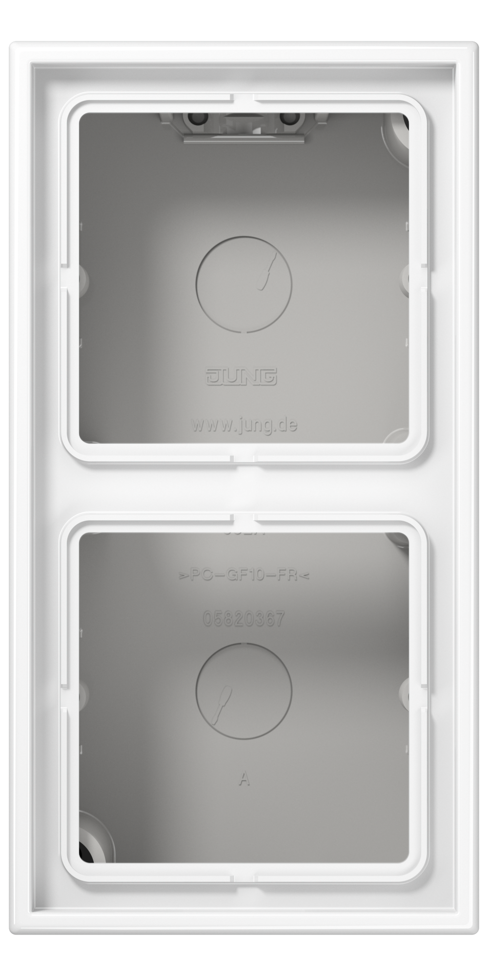 JUNG Gehäuse AP 2f Kst aws glz AP-Geh LS / LS CUBE LS 582 A WW