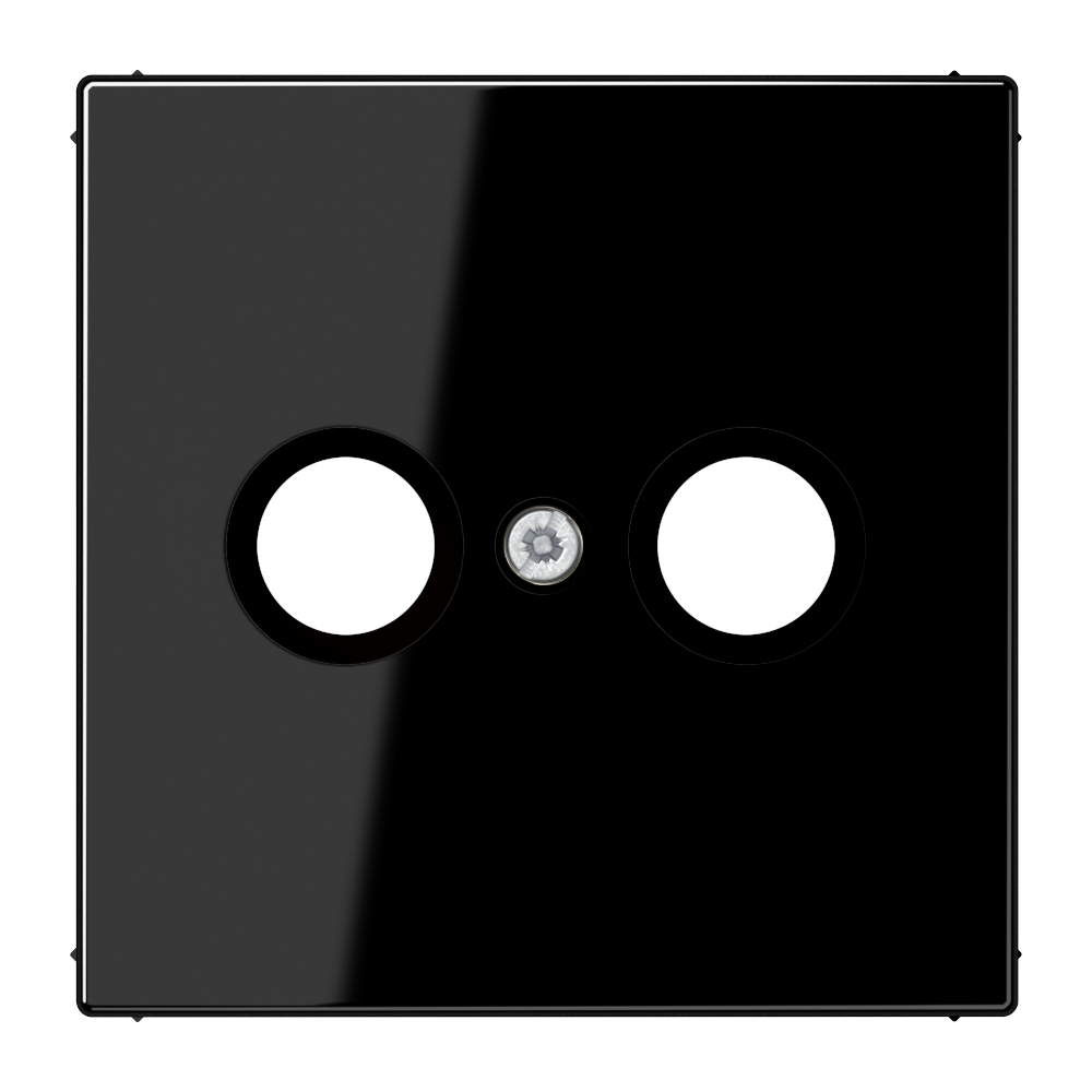 JUNG Zentralplatte Ant.dose 2f sw LS 990 TV SW Schraubbef
