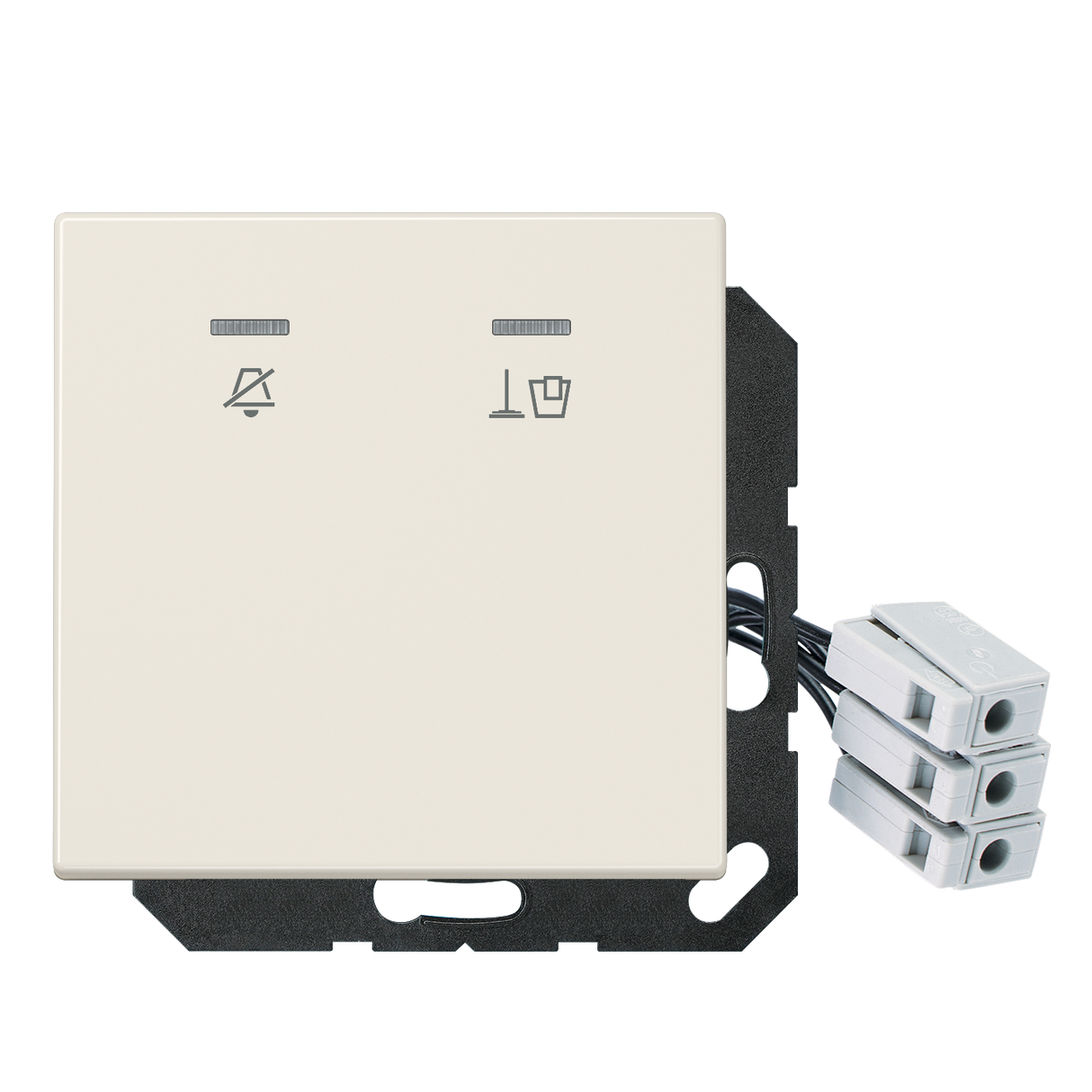 JUNG UP-Hotelabdeckung-Einsatz ws glz LS CU KO5 M 24 Basis+zentr.Abdeckpl