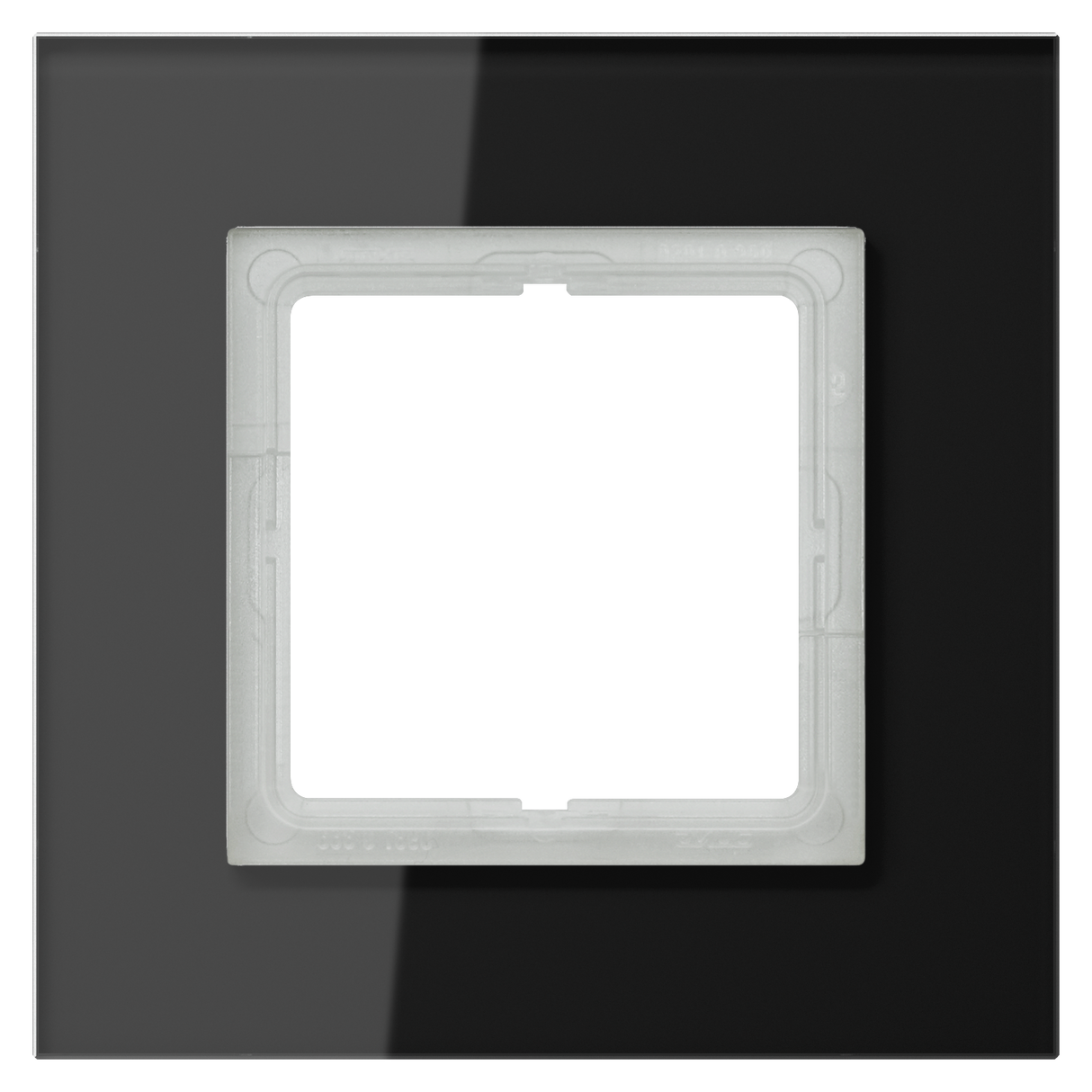JUNG Einbaurahmen 1f sw glz Glas f.GEB-K LS / LS PLUS LSP 981 GL SW