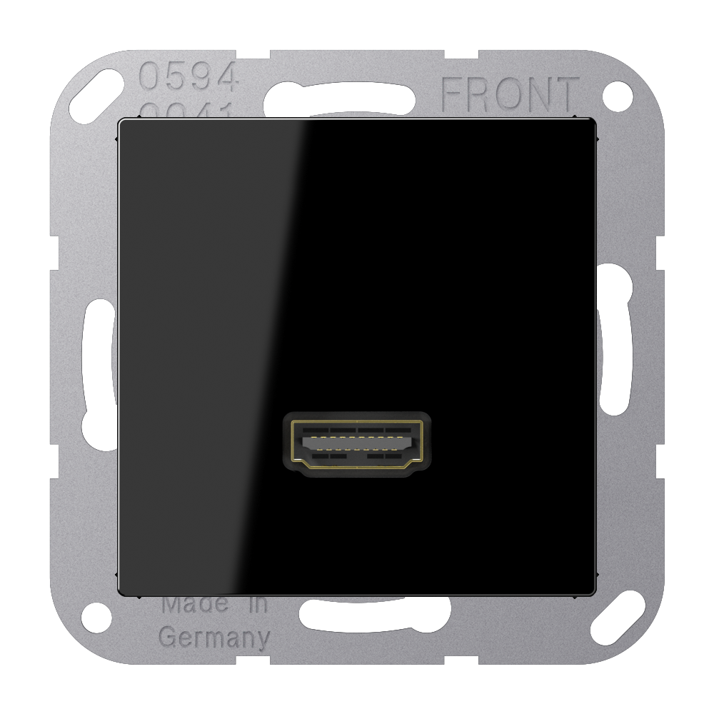 JUNG HDMI-Steckdose UP Kanaleinb 1HDMI A M 1112 SW sw RAL9005