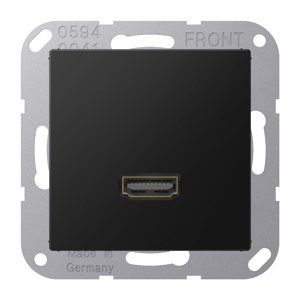 JUNG HDMI-Steckdose UP 1data 1HDMI A M 1112 SWM gra-sw