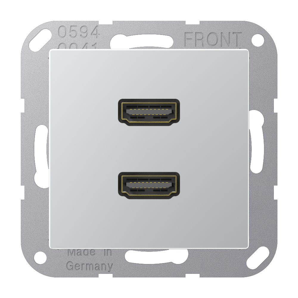 JUNG HDMI-Steckdose UP Kanaleinb 2HDMI A M 1133 L alu