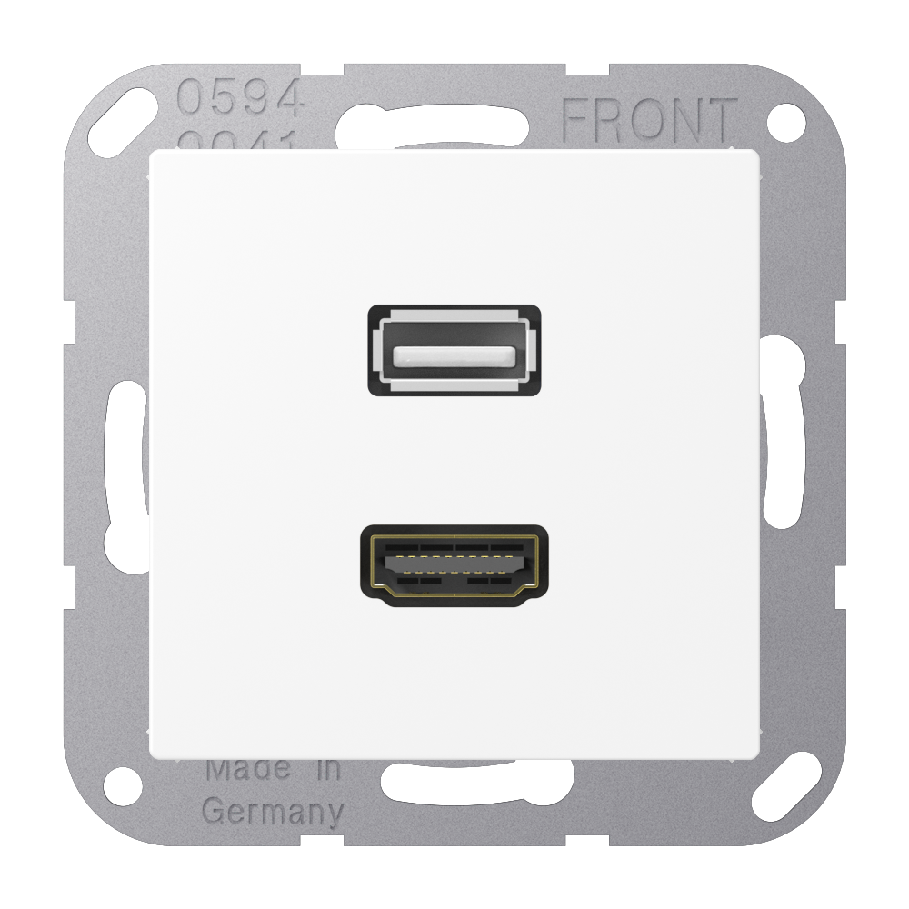 JUNG HDMI-Steckdose UP 2data 1HDMI A M 1163 WWM schn-ws