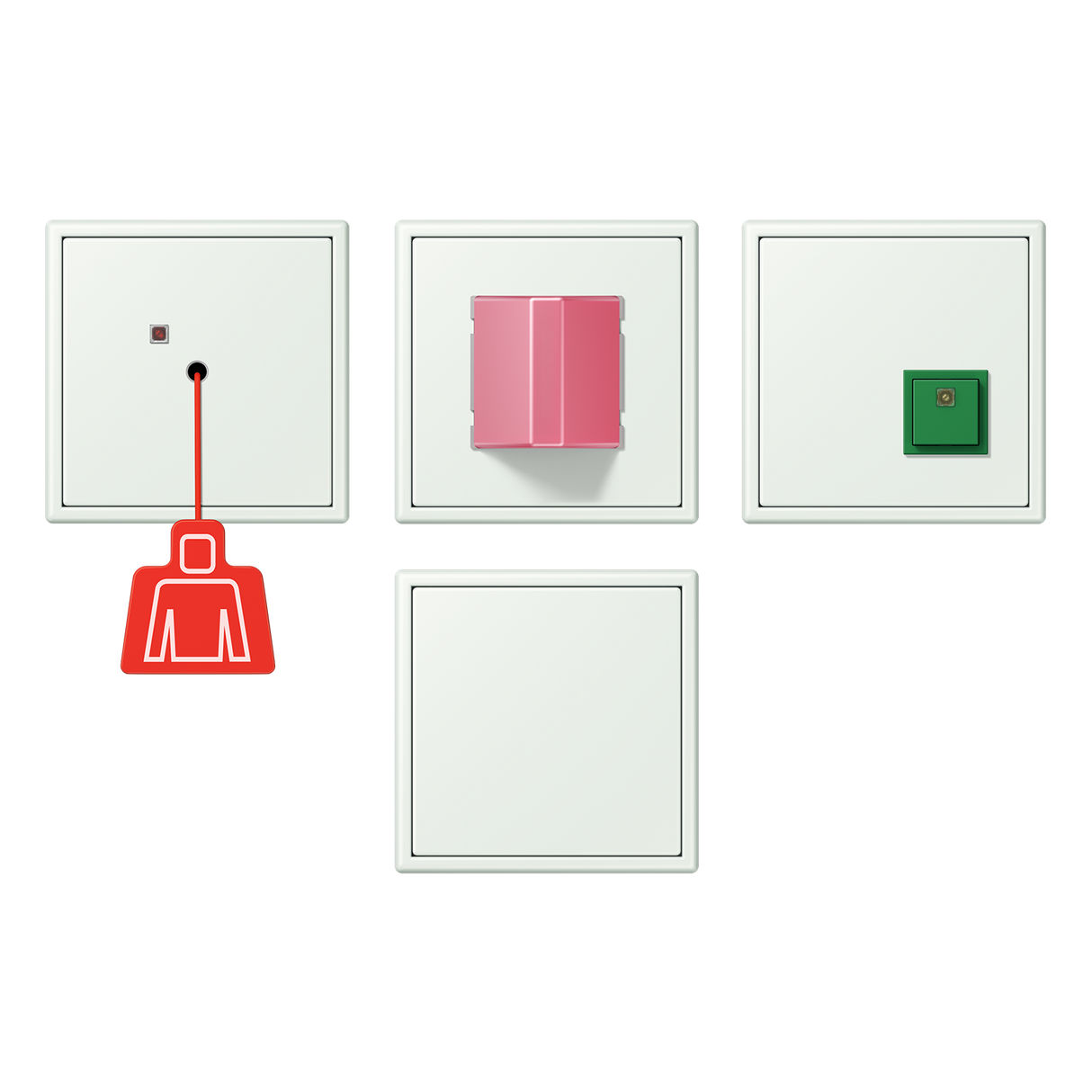 JUNG Komplettset f.Beh out_gri mt LS NRS LC 0834 210