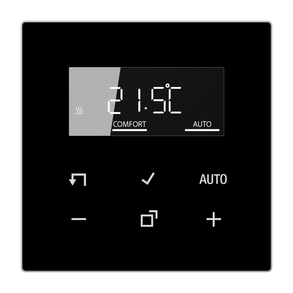 JUNG Raumthermostat 230V 16A Wechsler LS TR D 1790 SW IP20 m.Display