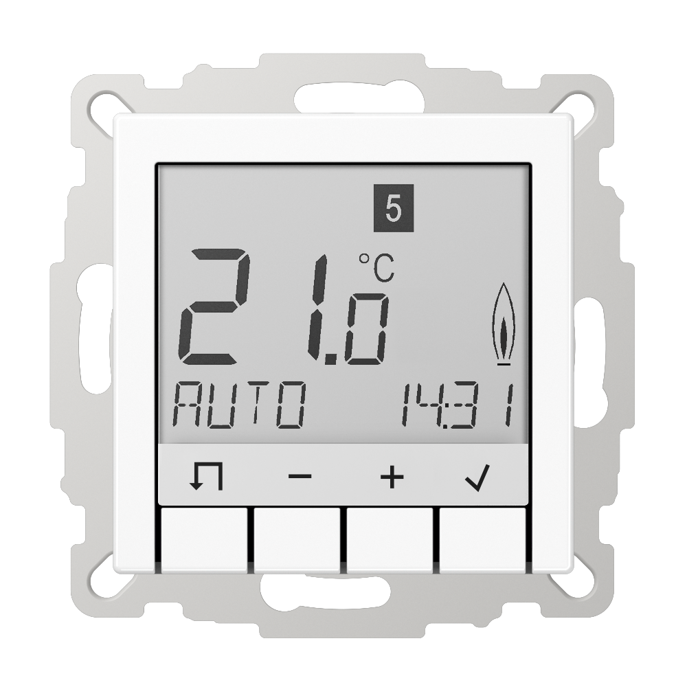 JUNG Raumthermostat 230V 10A Schließer A500 TR UD A 231 WW IP30 Bimetall