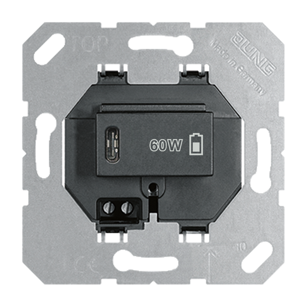 JUNG USB-Spannungsversorgung 1USB-C UP USB PD60 C SW 3000mA sw 5-20V 50-60Hz