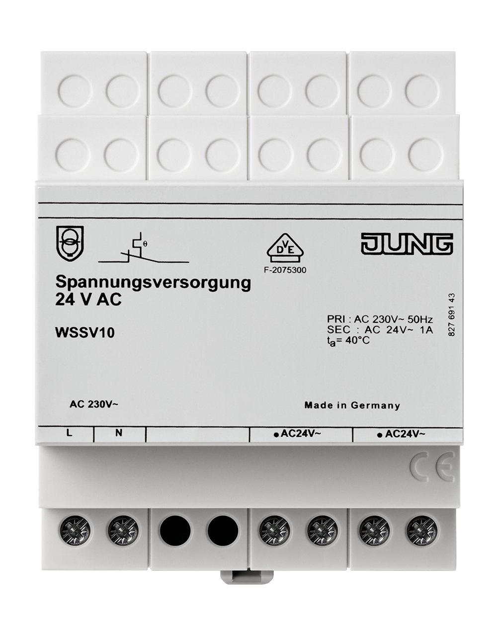 JUNG Spannungsversorgung REG 4TE 1000mA NaV WSSV 10