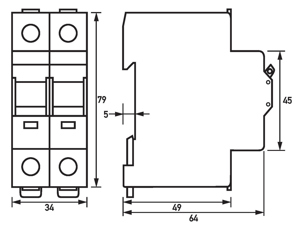 DOEPKE Lasttrennschalter 63A 2p IP20 RH 063-200 Einb