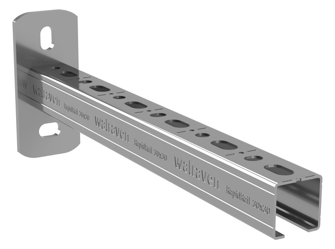 Walraven Wandkonsole RapidRail 30x30 ev L: 200 mm mit Schnittmarkierungen | 66033020