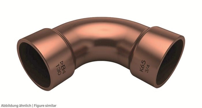 Bogen 90 Grad K5002 1-1/8" löt i/i K65 (Kupferlegierung)