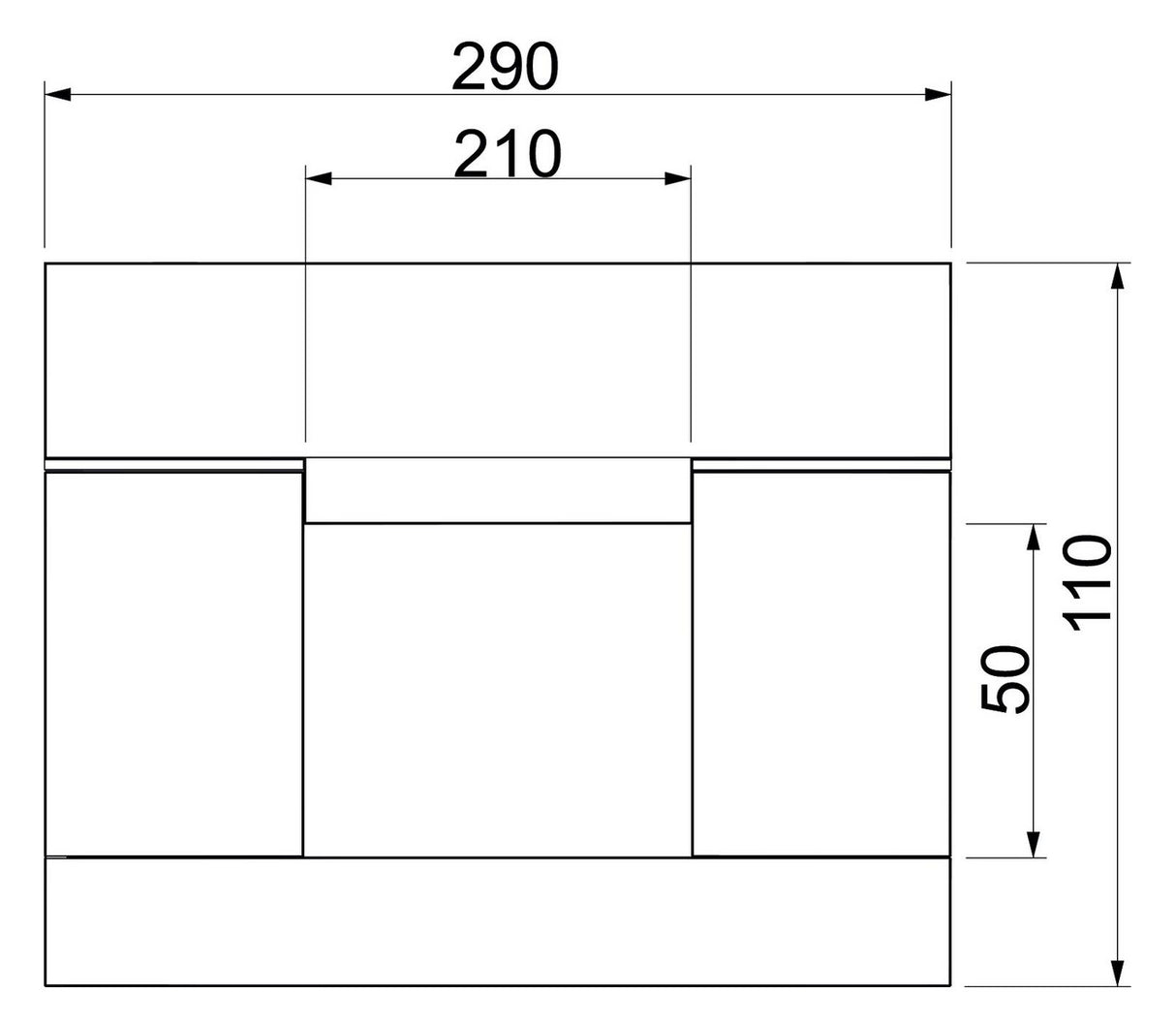 BETTERMANN Brandschutzkanal I90 E30 BSKD09-K0521 unbeh 290x110mm L1000mm