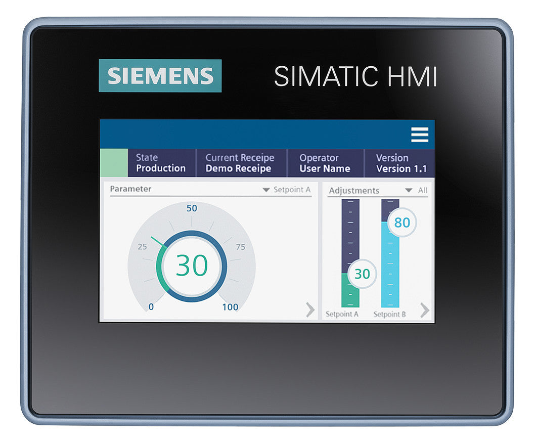 SIEMENS Grafik-Panel m.Farbdisplay DC 6AV2123-3DB32-0AW0 19,2-28,8V 1HW/IE