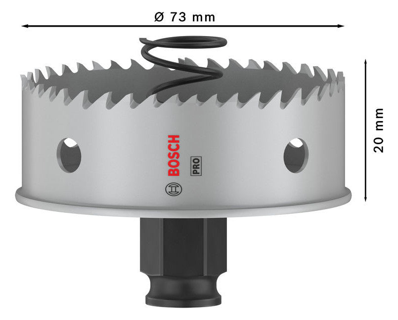 BOSCH-EW Lochsäge 73mm T44mm Sechskant LOCHSÄGE f.Gips Holz