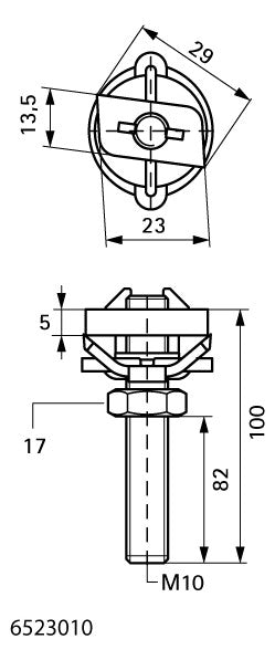 Walraven Hammerfix RapidRail ev M10x100 mit Klemmfeder - für RapidRail | 6523010