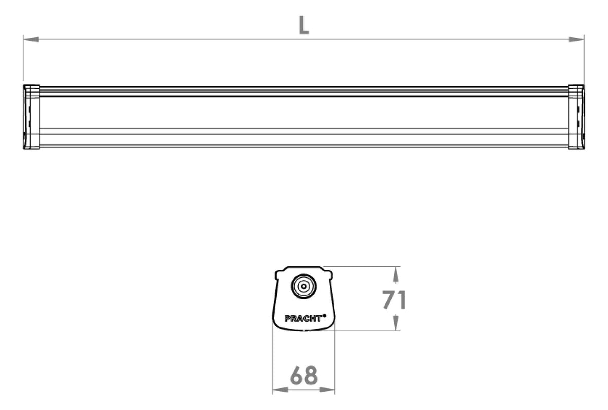 PRACHT LED-Feuchtraumleuchte 38W 4000K KATLA BL 5231014B-KATLA_BL 5400lm ws