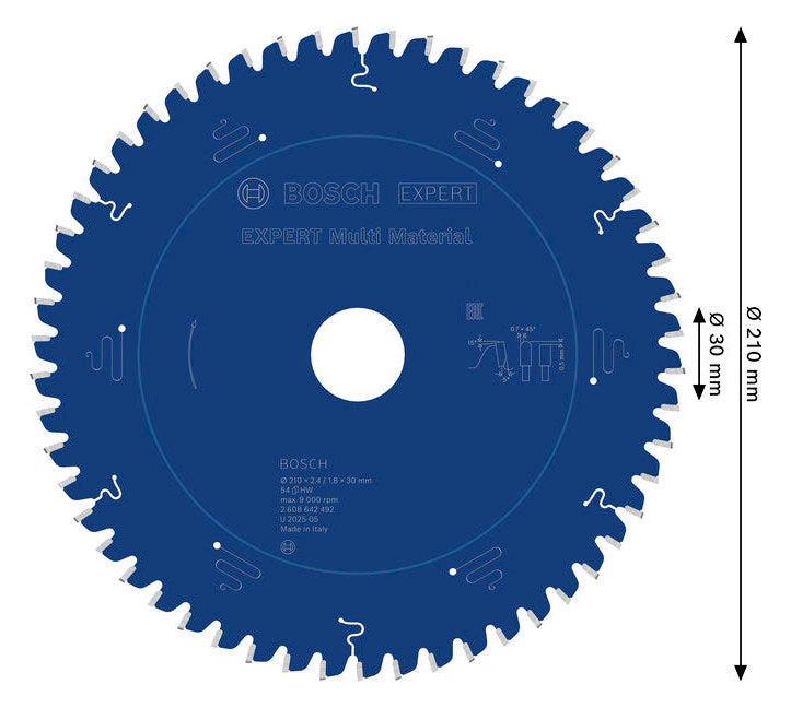 BOSCH-EW Kreissägeblatt 210mm 2608642492