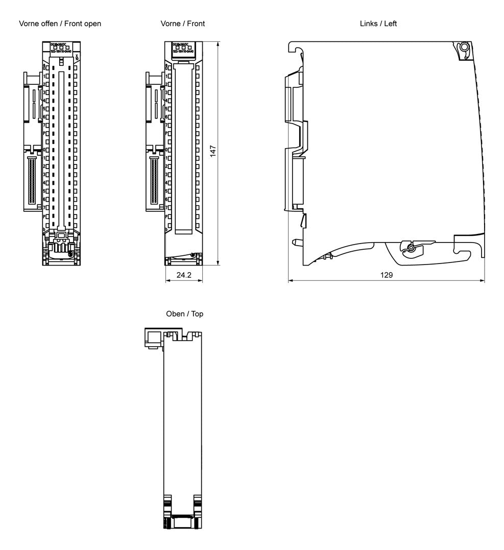 SIEMENS SPS-Digitales E/A-Modul 16Ausg 6ES7522-1BH10-0AA0 0,5A DC 20,4-28,8V