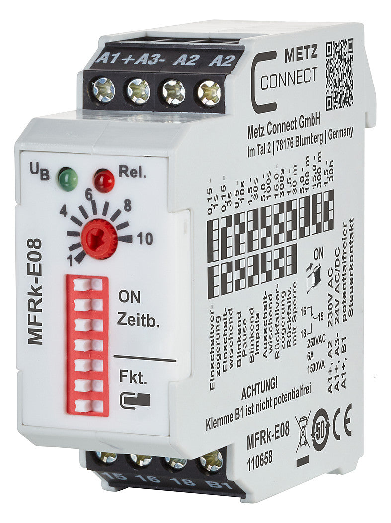 METZ CONNECT Zeitrelais 24-230V/AC 110658 180s-30h ansprVerz rückfVerz