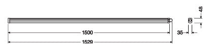 LEDVANCE LED-Feuchtraumleuchte 50W 6500K DP SLIM VALUE 1500 50 W 6500 K IP65 5500