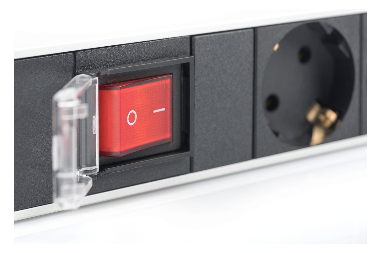 ASSMANN ELEKTRO 1HE Alu. PDU 7-fach 7x Schuko.Schalter 16A DN-95402