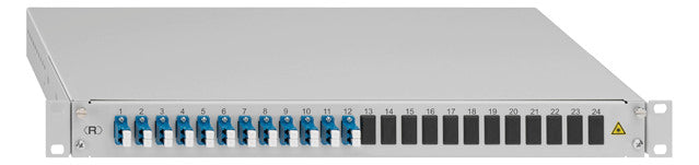 RUTENBECK LWL-Patchpanel 12f LC-D OS2 Spleissbox 12xLC-D OS2 blau 482,6mm(19)