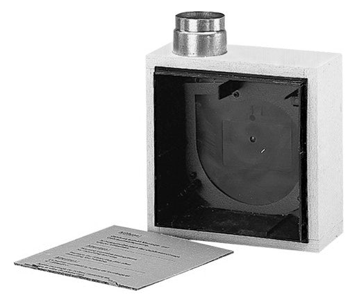 MAICO Ventilatorgehäuse Kst sw 80mm ER - UPB m.BS-Absperr 249x249x105mm