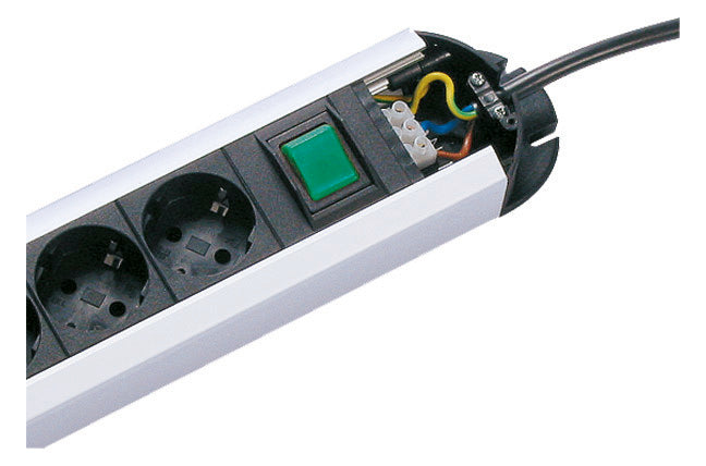 BACHMANN Steckdosenleiste 9f sw 2m 35° PRIMO 330.072 m.Ein/Aus IP20 1,5qmm
