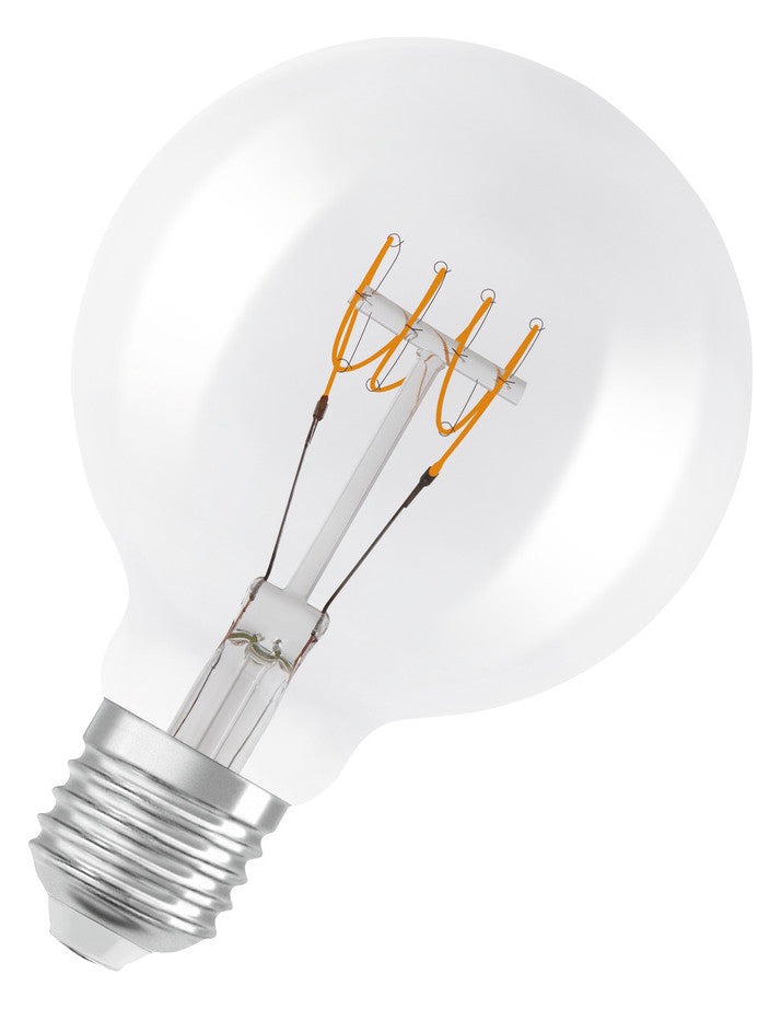 OSRAM LED-Kugellampe FM E27 G95 4,8W ws Vintage 1906 Globe 95 40 Fil DIM 4. 2700