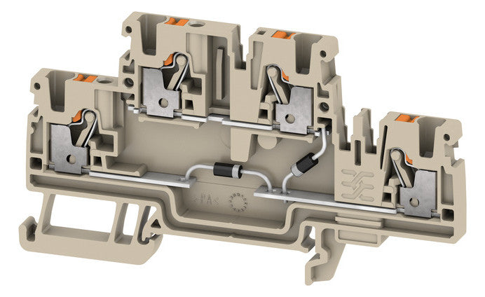 WEIDMÜLLER Bauelement-Reihenklemme bg 1A A2T 2.5 EM2 D/6 0,5-2,5qmm 2Etagen