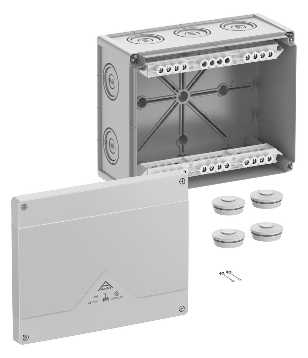 SPELSBERG Abzweigkasten 202x252mm Kst gr Abox Pro 250-25² IP66/IP67/IP69 IK09