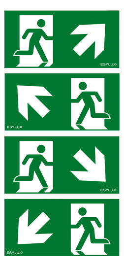 ESYLUX Piktogramm Ausgang Aufkleber SLB 21 SYMBOL SET 2