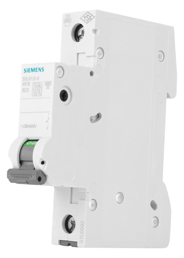 SIEMENS Leitungsschutzschalter UC B 20A 5SL6120-6 1p 400V 1TE 50Hz IP20