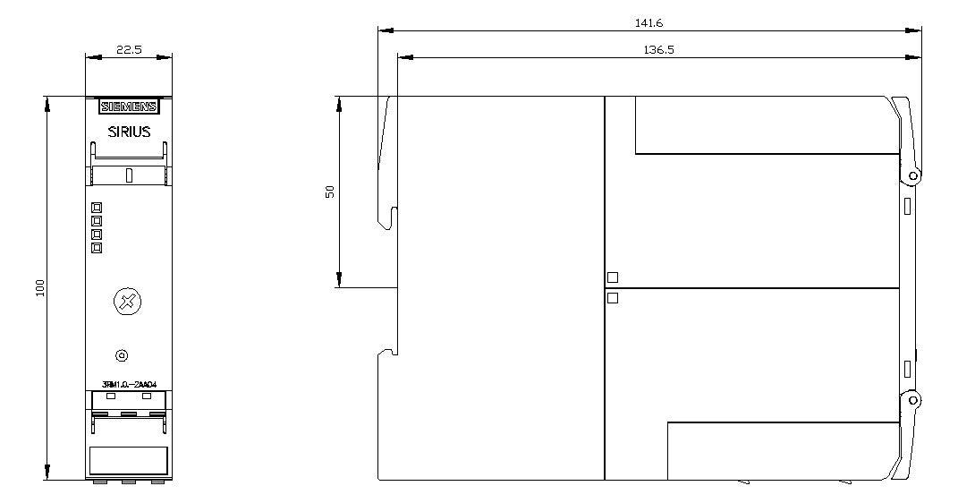 SIEMENS Direktstarter 0,12kW 24V DC 0,5A 3RM1101-2AA04 0,1-0,5A IP20