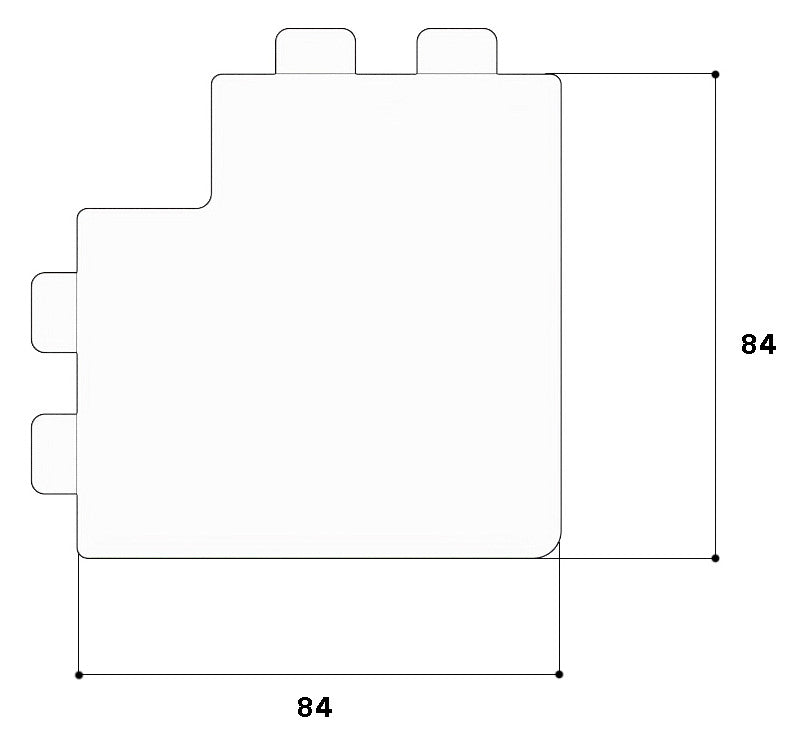 GGK Flachwinkel LF-K HFT 60x40mm Kst sbr LFG 40x60-FW unbeh RAL8014