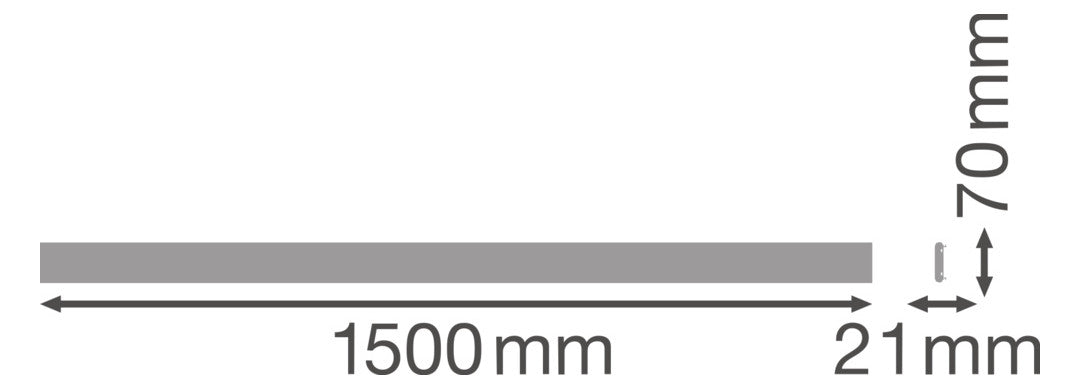 LEDVANCE Blindabd ws Kst L1500mm B70mm TRUSYS FLEX BLIND COVER WT H21mm