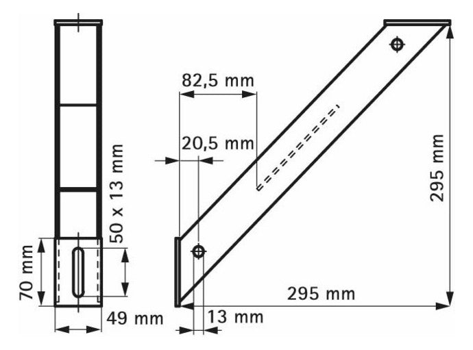 WALRAVEN Stützbalken Strut + 38x40 BUP 295x295x46
