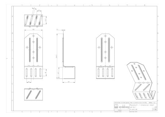 SPELSBERG Montageplatte Verteiler ST WKE BK 1 unbeh 246x100mm Lochung