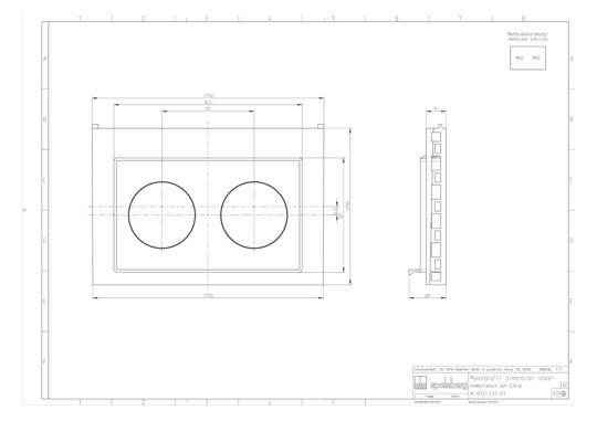 SPELSBERG Einführungsflansch Kst unbeh GFL 231-m 220x119mm Kabelverschr