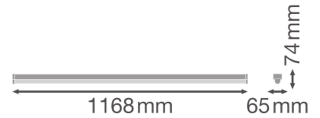 LEDVANCE LED-Lichtleiste 27W 3000K EVG LN UO DA 1200 P 27W CS WT 4050lm DALI