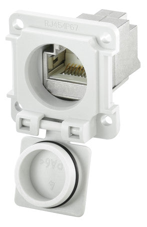 WEIDMÜLLER Anschlussdose Cat5 1x2xRJ45 IE-XM-RJ45/RJ45-IP67 ws Kanaleinb ger