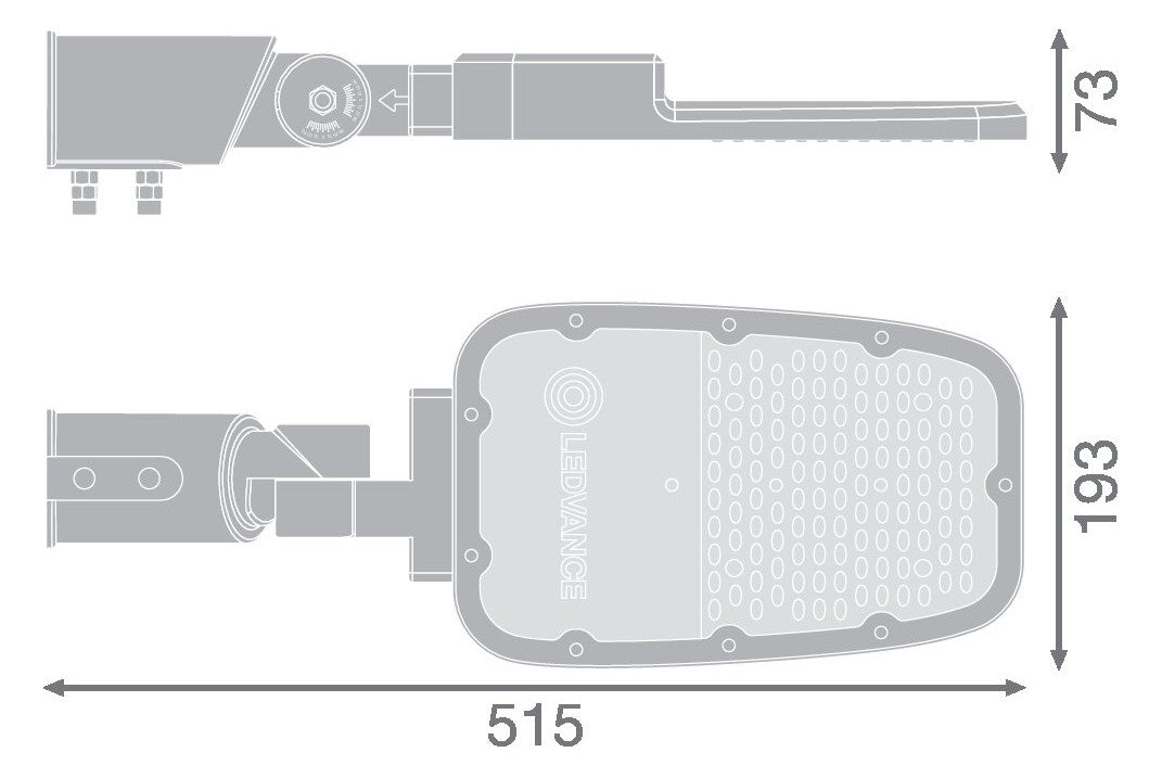 LEDVANCE LED-Aufsatzleuchte 65W 60mm gr SL AREA SPD MD V 65W 740 RV20ST GY 4000K