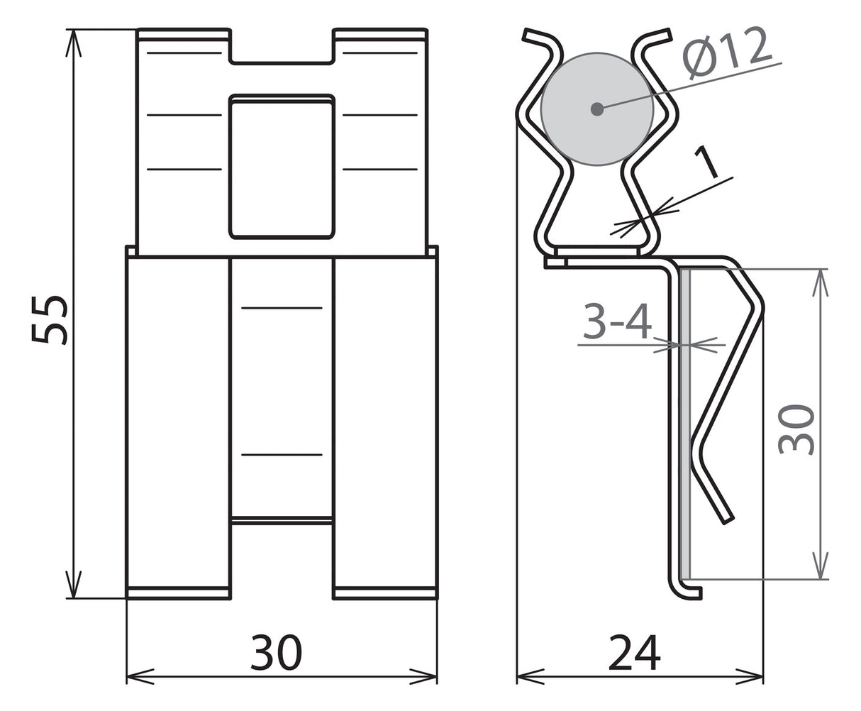 DEHN SE Parallelverbinder ST unbeh 12mm DC BK 12 FL30 STBLANK
