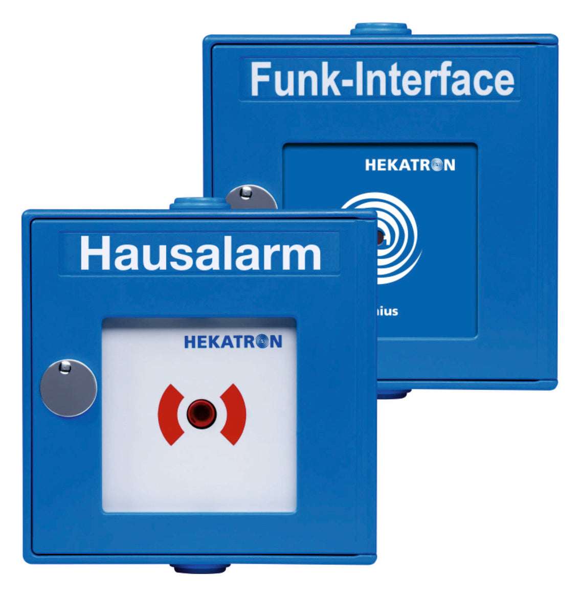 HEKATRON Funk-Hausalarm Mit Glasscheibe FH.Genius Funk 130x130x32mm