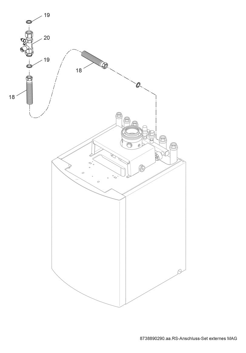 BOSCH Installationszubehör Nr. 1632 Anschluss-Set für externes MAG