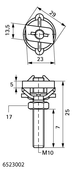 Walraven Hammerfix RapidRail ev M10x25 mit Klemmfeder - für RapidRail | 6523002
