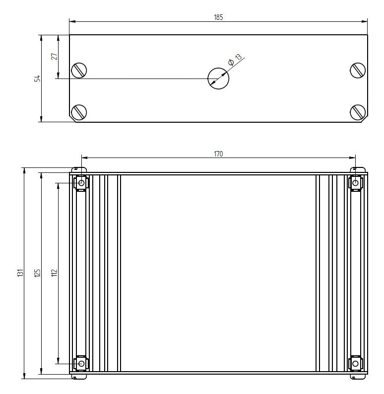 GROTHE UP-Kasten 185x125x54mm UPK 834/844