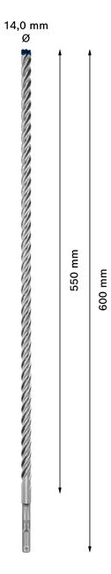 BOSCH-EW Hammerbohrer 14mm SDSplus SDS plus-7X 1pc 550/615mm f.Beton
